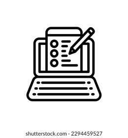 Online Assignment icon in vector. Illustration
