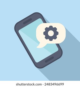 Online assistance digital dialog icon flat vector. Sound speech. Sign volume