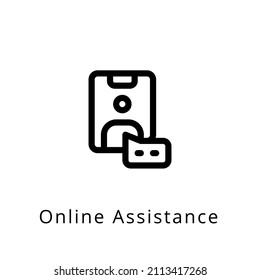 online assistance icon in vector. Logotype