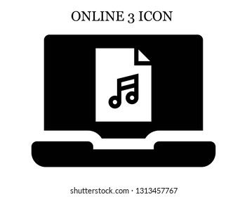 online Audio file icon. Editable online Audio file icon for web or mobile.