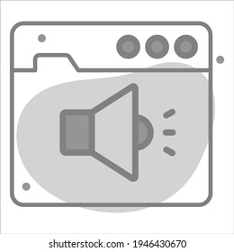 online audio icon with background modern illustration