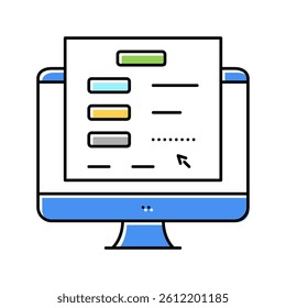 online authentication color icon vector. online authentication sign. isolated symbol illustration