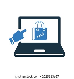 Online, bag, ecommerce icon. Simple editable vector illustration.