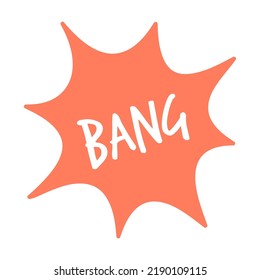 Online Bang chat comment. Cartoon dialogue and speech bubbles with word inside. Can be used for communication, talk on internet, conversation, discussion concept
