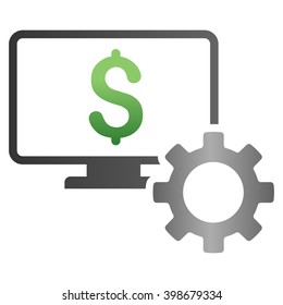 Online Bank Configuration vector toolbar icon for software design. Style is a gradient icon symbol on a white background.
