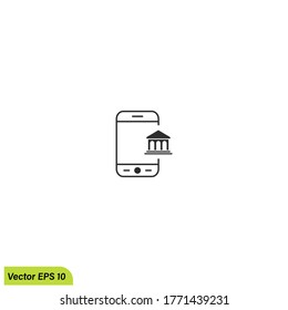 online bank icon illustration vector eps 10 logo template