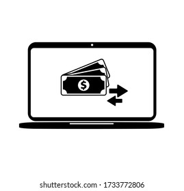 online bank icon on white background