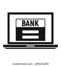 Online bank icon. Simple illustration of online bank vector icon for web design isolated on white background