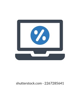 Online bank loan icon. Illustration isolated on white background
