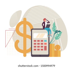 Online banking account concept. Vector flat graphic design cartoon illustration