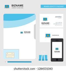 Online banking  Business Logo, File Cover Visiting Card and Mobile App Design. Vector Illustration