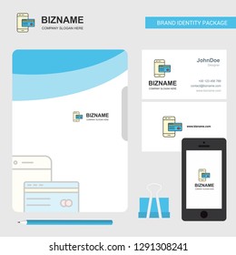 Online banking Business Logo, File Cover Visiting Card and Mobile App Design. Vector Illustration