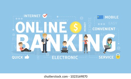 Online banking concept illustration. Idea of fast payment through internet.