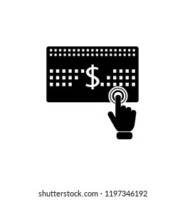 Online banking concept on touch screen icon. Element of touch screen technology icon. Premium quality graphic design icon. Signs and symbols collection icon for websites