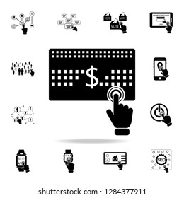 Online banking concept on touch screen icon. Detailed set of digital touch icons. Premium graphic design. One of the collection icons for websites, web design, mobile app