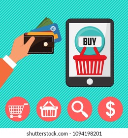 Online banking concept. Shopping