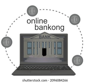 Online banking concept. vector illustration