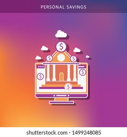Online Banking creative icon. Simple element illustration. Online Banking concept symbol design from personal finance collection