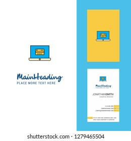 Online banking  Creative Logo and business card. vertical Design Vector