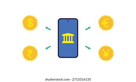 Banca en línea, billetera digital, pago inalámbrico con teléfonos inteligentes, transacciones de dinero sin contacto
