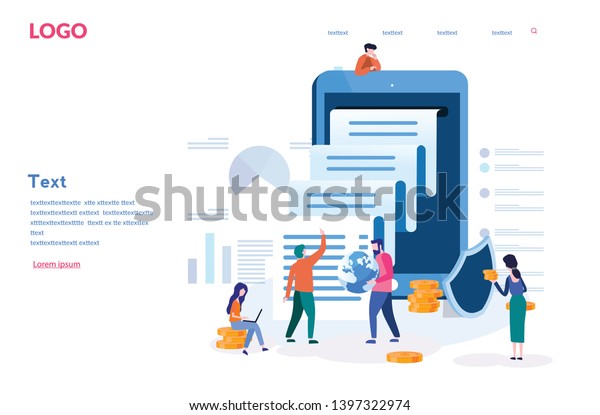 Online Banking Electronic Mobile Payment Notice Stock Vector