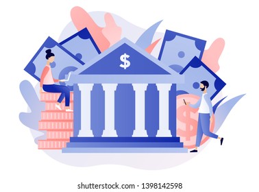 Online Banking Flat Cartoon Style Vector Stock Vector (Royalty Free ...