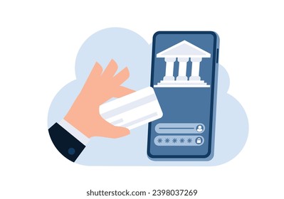 Flachbild-Vorlage für Online-Banking