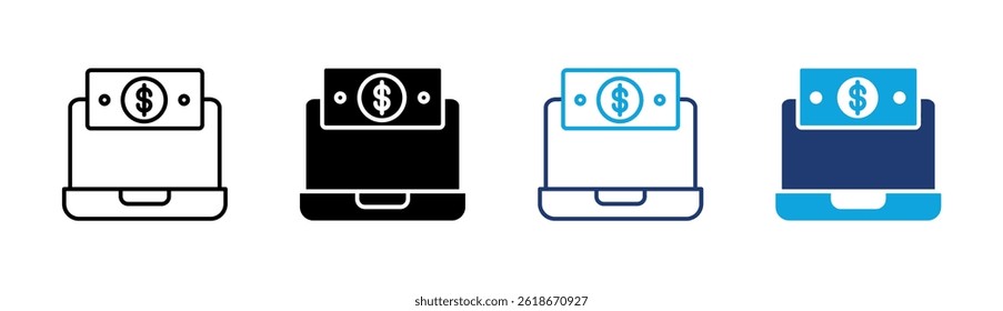 Elemento de icono de banca en línea para diseño
