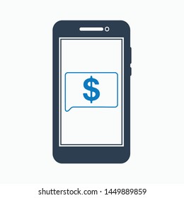 Online banking icon. Flat style vector EPS.