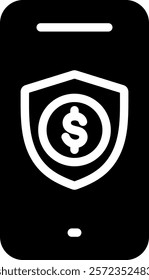 Online Banking Icon Glyph Vector Illustration