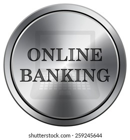 Online banking icon. Internet button on white background. EPS10 Vector. 