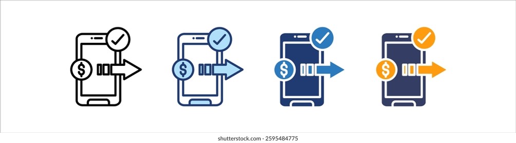 Online Banking Icon Set Multiple Style Collection