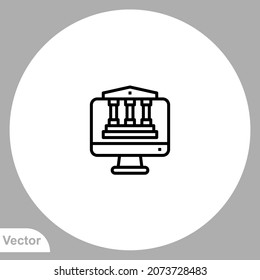 Online banking icon sign vector,Symbol, logo illustration for web and mobile