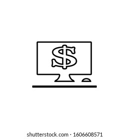 online banking icon. Simple thin line, outline vector of banking icons for ui and ux, website or mobile application