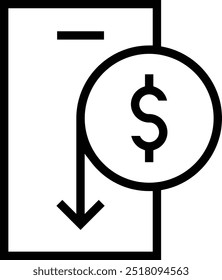 online banking icon. Thin linear style design isolated on white background