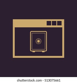 Online banking icon. vector design. online banking symbol. web. graphic. JPG. AI. app. logo. object. flat. image. sign. eps. art. picture - stock vector