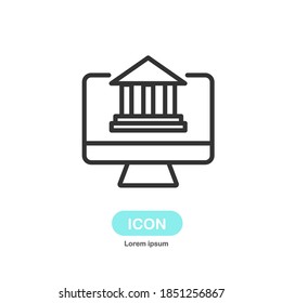 Online Banking icon vector isolated on white background.