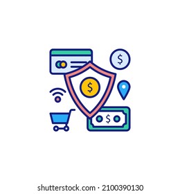 icono de banca en línea en vector. logotipo