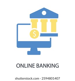online banking icon. vector.Editable stroke.linear style sign for use web design,logo.Symbol illustration.

