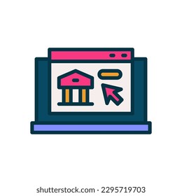 online banking icon for your website, mobile, presentation, and logo design.