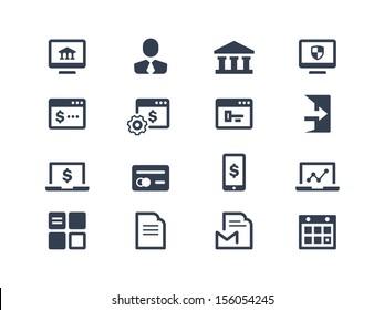 Online banking icons