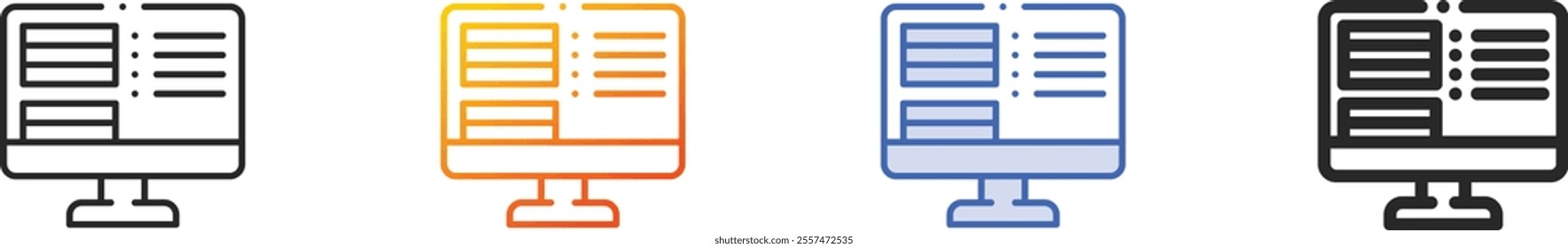 online banking icon.Thin Linear, Gradient, Blue Stroke and bold Style Design Isolated On White Background