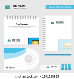 Online banking  Logo, Calendar Template, CD Cover, Diary and USB Brand Stationary Package Design Vector Template