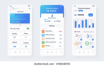 Online Banking Mobile Apps UI, UX, GUI set with wallet, shopping, my Account, fund Transfer, bill payment, products details. Mobile banking interface vector template. Online payment. E-payment screen - Shutterstock ID 1938148705