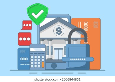Concepto de banca en línea y pagos móviles, utilizando el teléfono inteligente para el Inicio de sesión de la Cuenta bancaria, billetera digital, dinero en Internet, ahorros y finanzas, banca móvil en línea y pagos móviles.