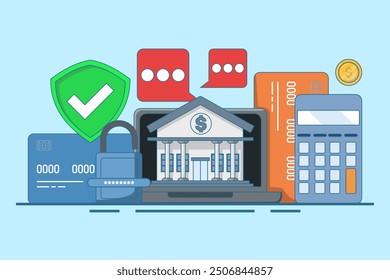 Online banking and mobile payments concept, using smartphone to login to bank account, Digital wallet, internet money, Savings and finance, Online mobile banking and mobile payments.