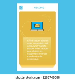Online banking  mobile vertical banner design design. Vector