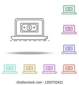 online banking outline icon. Elements of Banking & Finance in multi color style icons. Simple icon for websites, web design, mobile app, info graphics