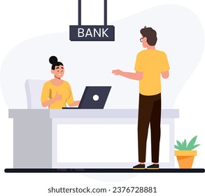 Online Banking with people concepts 