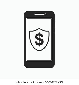 Online banking security icon. Flat style vector EPS.